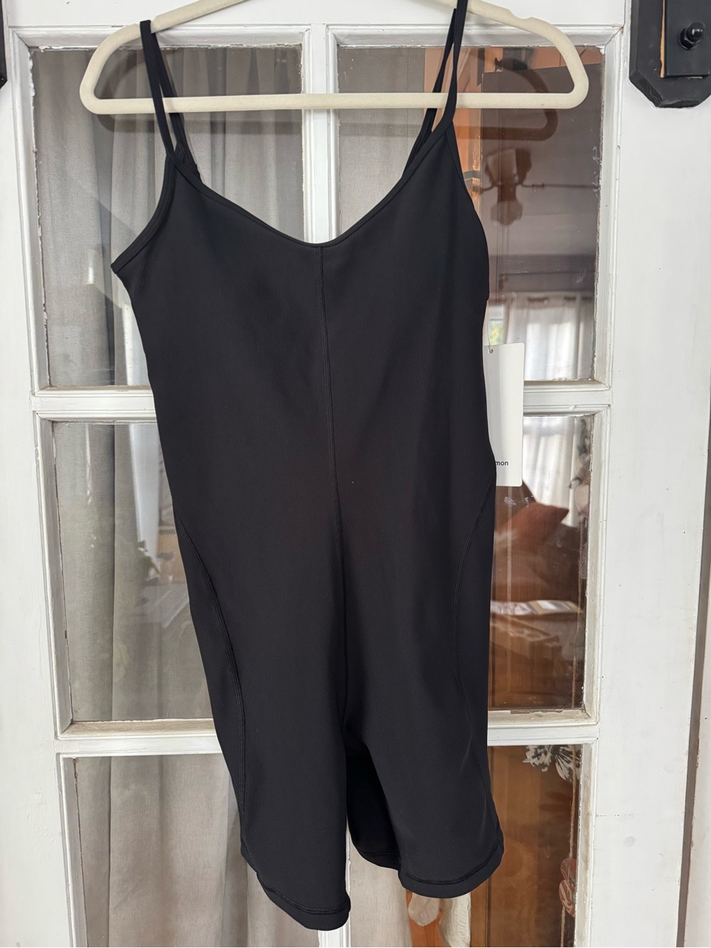 lululemon Black Sleeveless Fitted Romper Jumpsuit